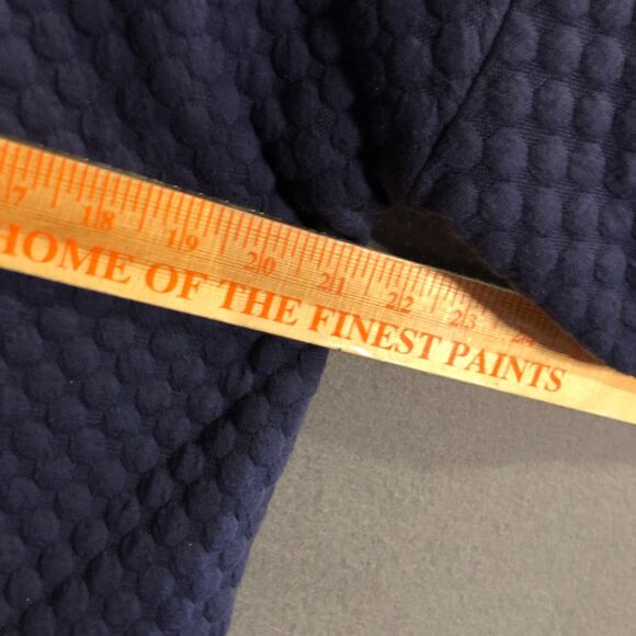 apana sweater medium cowl neck purple blue waffle knit Cropped womens aa - Picture 9 of 9